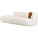 Fickle Boucle 2 Piece Chaise Modular RAF Sofa, Cream-Furniture - Sofas-High Fashion Home