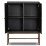 Fiona Bar Cabinet, Black Raffia-Furniture - Storage-High Fashion Home