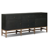 Fiona Sideboard, Black Raffia-Furniture - Storage-High Fashion Home