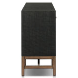 Fiona Sideboard, Black Raffia-Furniture - Storage-High Fashion Home