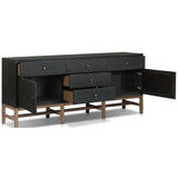 Fiona Sideboard, Black Raffia-Furniture - Storage-High Fashion Home