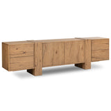 Fisher Media Console, Rustic Amber