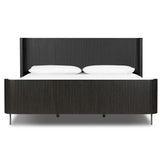 Fletcher Bed, Distressed Black-Furniture - Bedroom-High Fashion Home