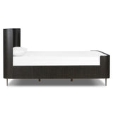 Fletcher Bed, Distressed Black-Furniture - Bedroom-High Fashion Home