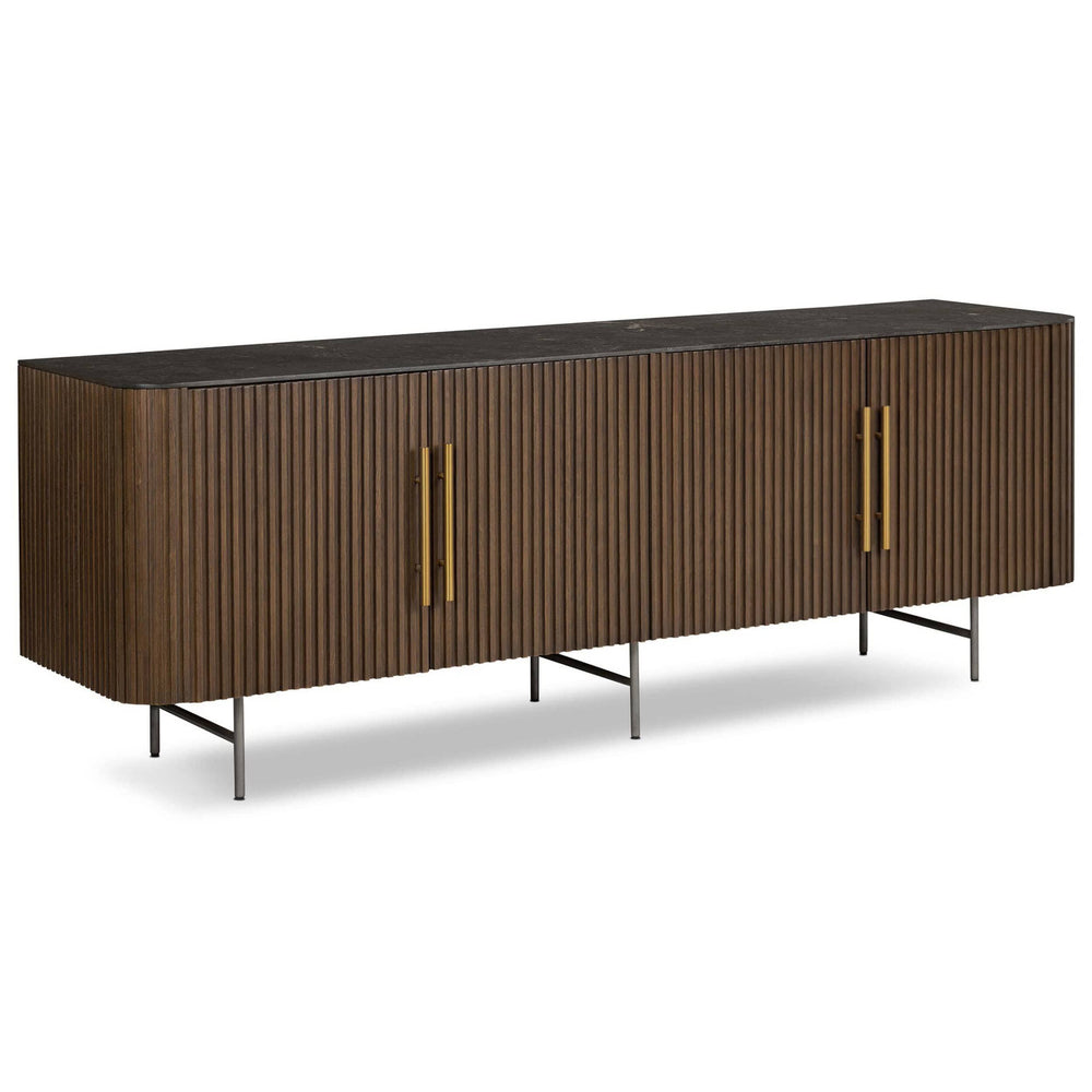 Fletcher Media Console, Terra Brown-Furniture - Storage-High Fashion Home