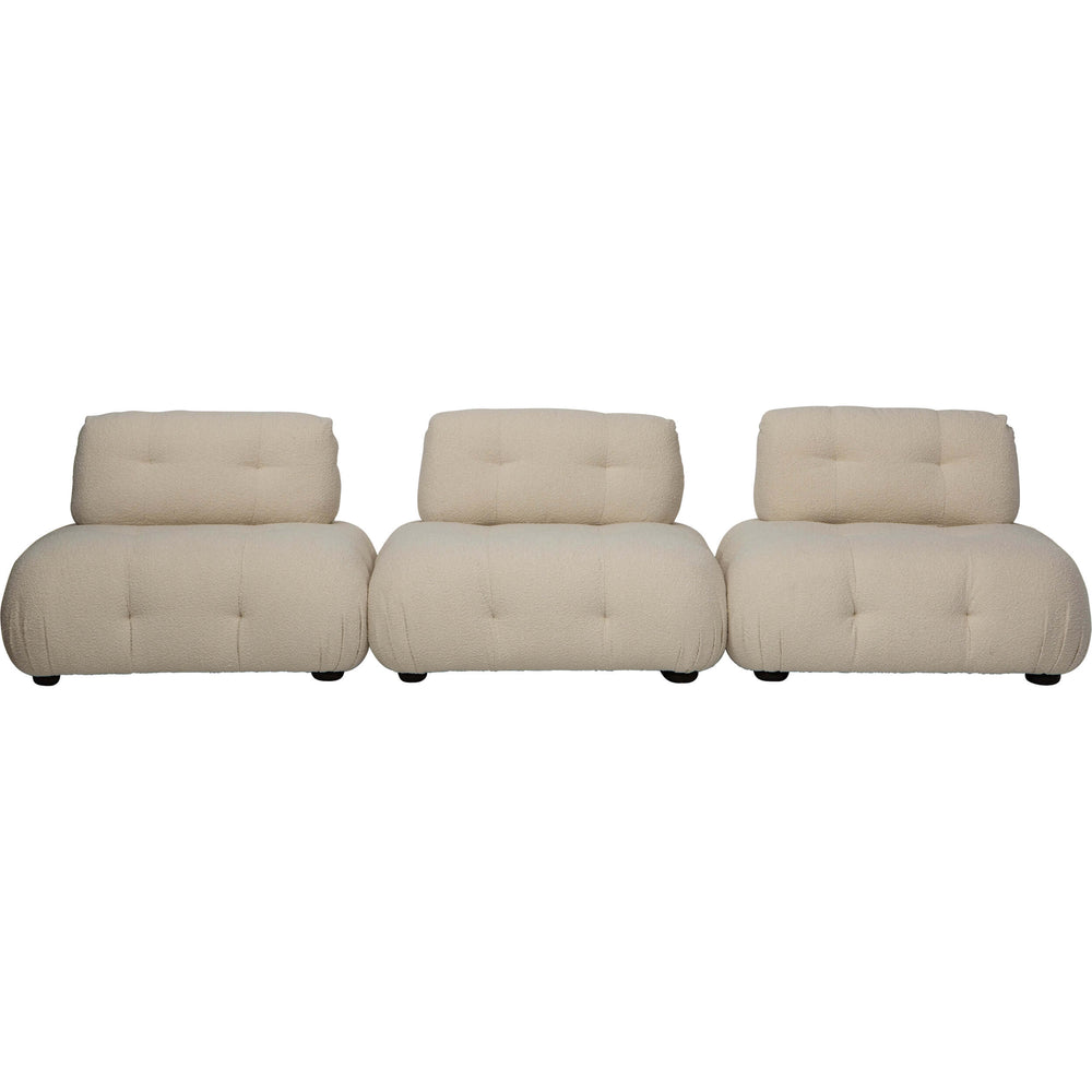 Flow Element Modular Sofa, Ivory Boucle-Furniture - Sofas-High Fashion Home