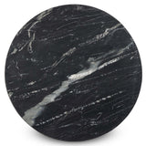 Fox End Table, Black Marble-Furniture - Accent Tables-High Fashion Home