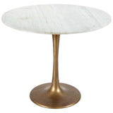 Fullerton Round Dining Table, White