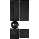 Pillar Cabinet, Matte Black-Furniture - Storage-High Fashion Home