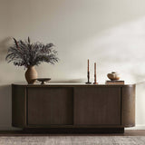 Galini Sideboard, Weathered Dark Oak-Furniture - Storage-High Fashion Home