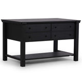 Gardendale Small Kitchen Island, Black Stained Oak