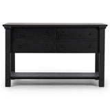 Gardendale Small Kitchen Island, Black Stained Oak