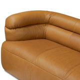 Gerrie Leather Sofa, Brickhouse Butterscotch-Furniture - Sofas-High Fashion Home