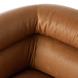 Gerrie Leather Swivel Chair, Brickhouse Butterscotch-Furniture - Chairs-High Fashion Home