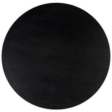 Gevra Round Dining Table, Black-Furniture - Dining-High Fashion Home