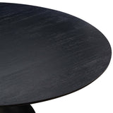 Gevra Round Dining Table, Black-Furniture - Dining-High Fashion Home