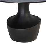 Gevra Round Dining Table, Black-Furniture - Dining-High Fashion Home