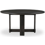 Glenn Round Dining Table, Dark Brown