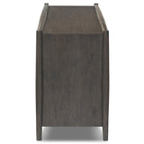 Glenview 6 Door Sideboard, Cracked Smoked Black-Furniture - Storage-High Fashion Home