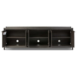 Glenview 6 Door Sideboard, Cracked Smoked Black-Furniture - Storage-High Fashion Home