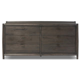 Glenview 6 Drawer Dresser, Cracked Smoked Black-Furniture - Storage-High Fashion Home