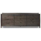 Glenview 9 Drawer Dresser, Cracked Smoked Black-Furniture - Bedroom-High Fashion Home