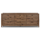 Glenview 9 Drawer Dresser, Weathered Oak-Furniture - Storage-High Fashion Home