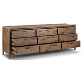 Glenview 9 Drawer Dresser, Weathered Oak-Furniture - Bedroom-High Fashion Home