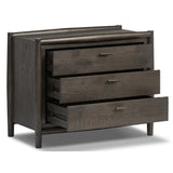 Glenview Nightstand, Cracked Smoked Black-Furniture - Bedroom-High Fashion Home