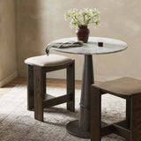 Goetz Bar Table, White Marble