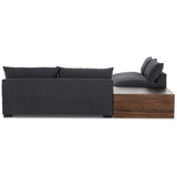 Grant Sectional w/Corner Table, Henry Charcoal/Dark Spalted Primavera-Furniture - Sofas-High Fashion Home