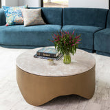 Guinevere Coffee Table, Antique Brass