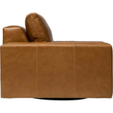 Halston Leather Swivel Chair, Libby Amaretto-Furniture - Chairs-High Fashion Home