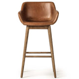 Hannah Leather Swivel Bar & Counter Stool, Sonoma Chestnut