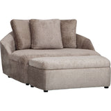 Harriet Chaise w/Storage Ottoman, Utopia Taupe