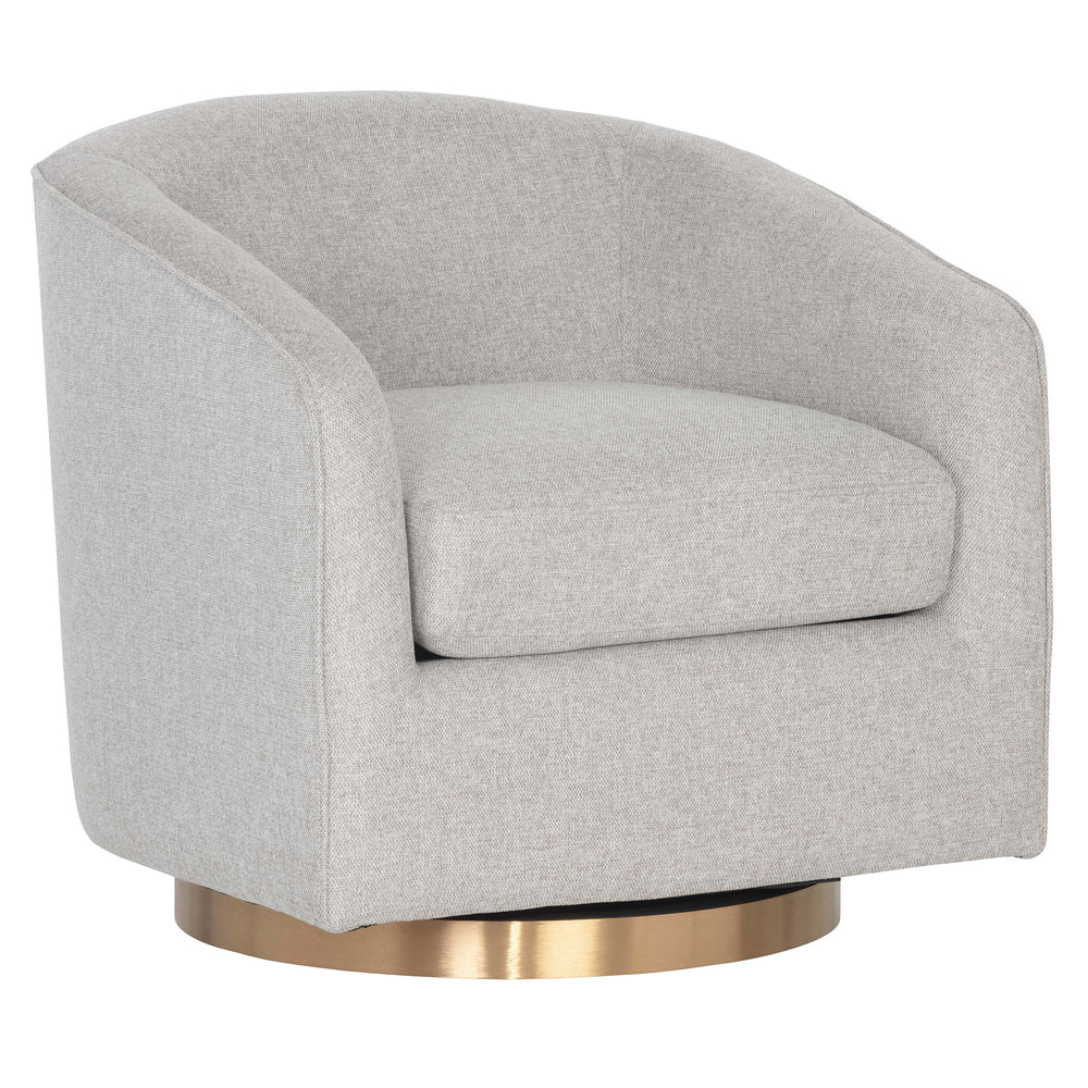 Hazel Swivel Chair, Belfast Heather Grey