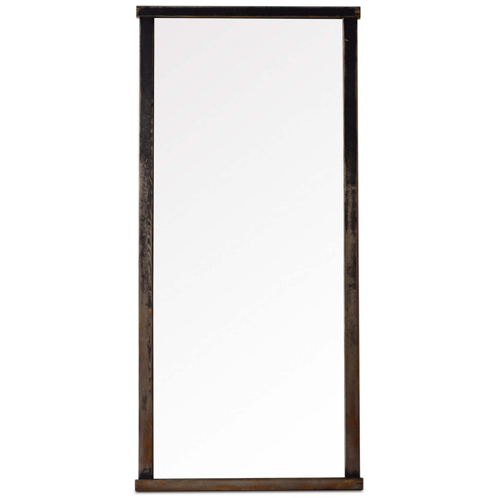 Hitchens Floor Mirror, Worn Black-Accessories-High Fashion Home