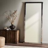 Hitchens Floor Mirror, Worn Black-Accessories-High Fashion Home