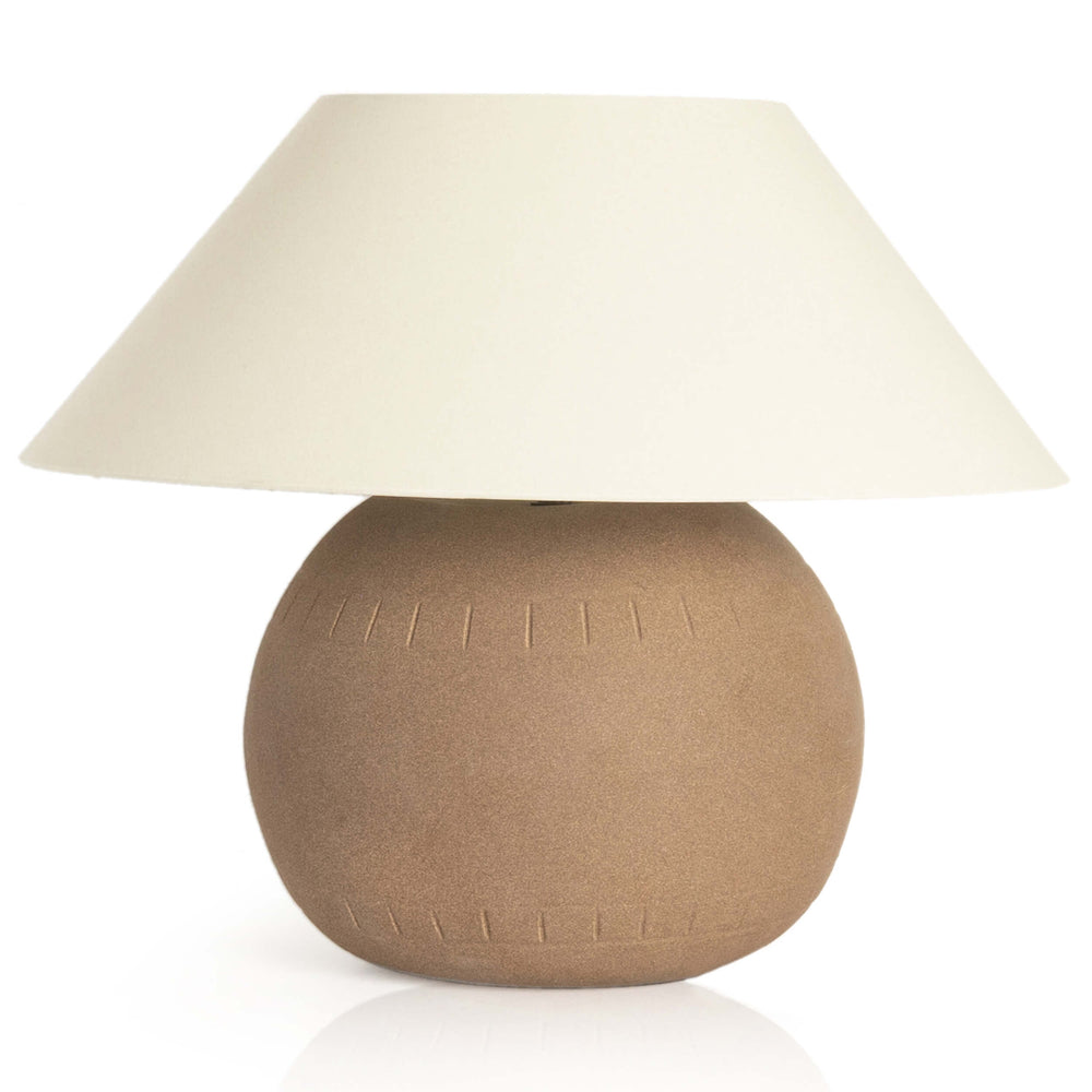 Honus Table Lamp, Dark Sand-Lighting-High Fashion Home