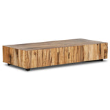 Hudson Large Rectangular Coffee Table, Spalted Primavera-Furniture - Accent Tables-High Fashion Home