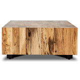 Hudson Large Rectangular Coffee Table, Spalted Primavera-Furniture - Accent Tables-High Fashion Home