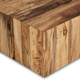 Hudson Large Rectangular Coffee Table, Spalted Primavera-Furniture - Accent Tables-High Fashion Home