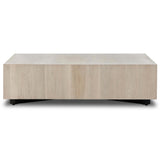 Hudson Large Square Coffee Table, Ashen Walnut-Furniture - Accent Tables-High Fashion Home