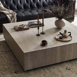 Hudson Large Square Coffee Table, Ashen Walnut-Furniture - Accent Tables-High Fashion Home