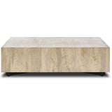 Hudson Large Square Coffee Table, Bleached-Furniture - Accent Tables-High Fashion Home