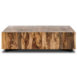 Hudson Large Square Coffee Table, Spalted Primavera-Furniture - Accent Tables-High Fashion Home