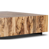 Hudson Large Square Coffee Table, Spalted Primavera-Furniture - Accent Tables-High Fashion Home