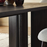 Huxley Dining Table, Smoked Black-Furniture - Dining-High Fashion Home