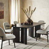 Huxley Dining Table, Smoked Black-Furniture - Dining-High Fashion Home