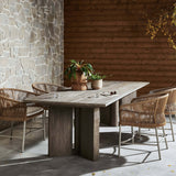 Huxley Outdoor Dining Table, Smoke Grey-Furniture - Outdoor-High Fashion Home